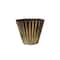 Hello Honey® 8" Antique Brass Finish Pleated Metal Vase